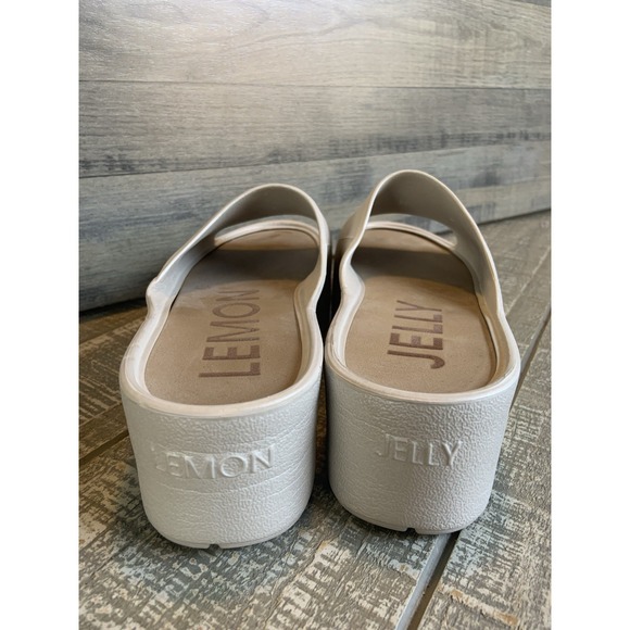 Lemon Jelly Sunny Platform Sandals Women's EU 39 US 8.5 Slides Beige Portugal - Picture 4 of 6